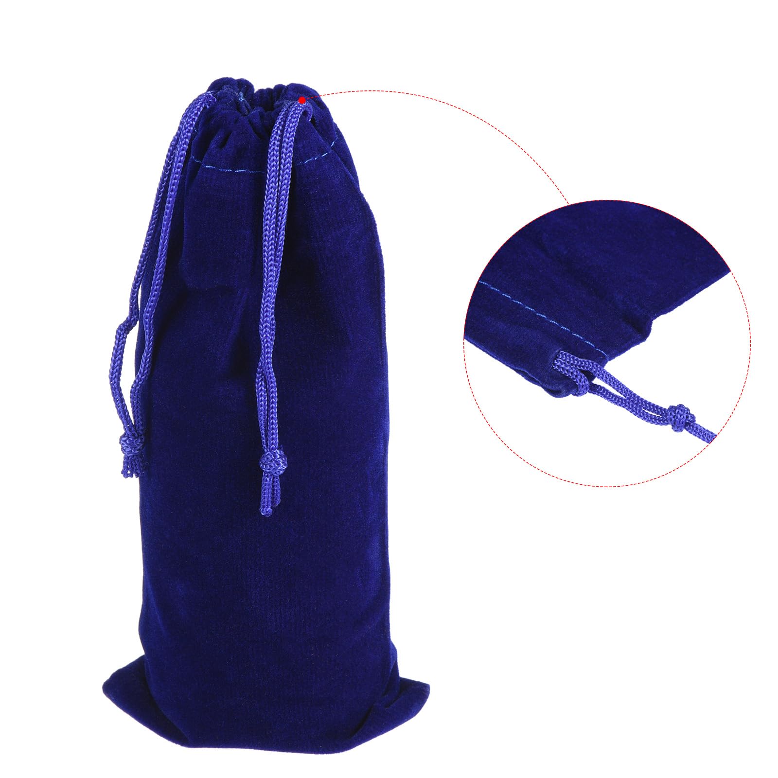Sourcing Map 17x8cm Pochette Flanelle Bleu Gris Lot 2 Bijoux