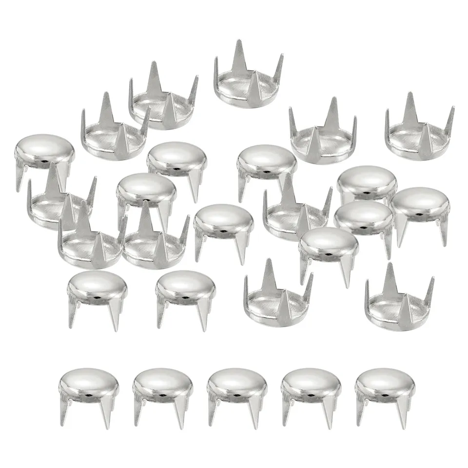 Sourcingmap Rivet cuir dôme 7mm argenté métal lot de 100