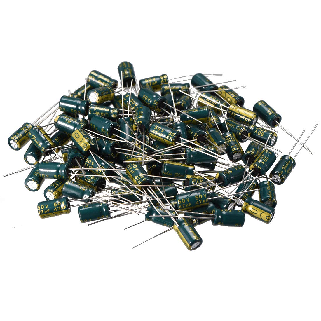 sourcing map condensateur faible ESR 47uF 50V 100 pièces 6.3x7mm