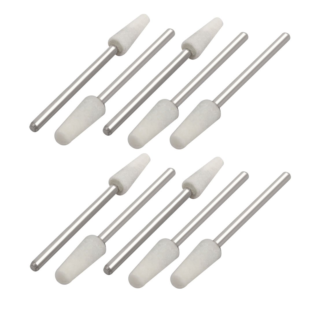 SOURCINGMAP Pointe à meuler corindon blanc 10pcs tête 5 mm