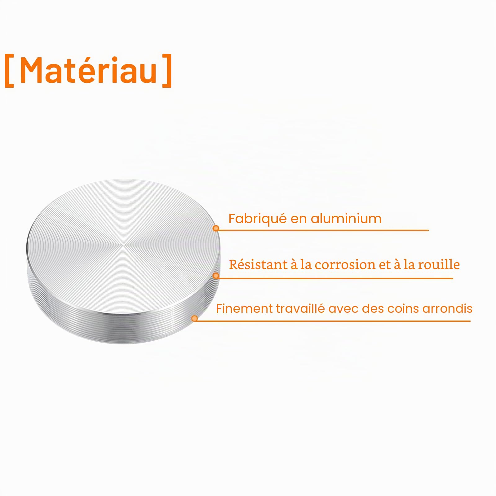 Sourcingmap Home & Garden Disque alu argent M8 30 mm x4