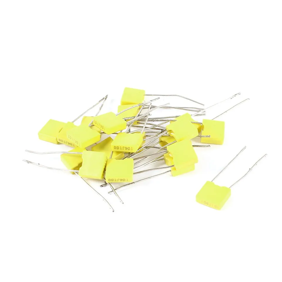 sourcingmap Condensateurs 100V 0,1µF 104J100 lot 20 jaunes