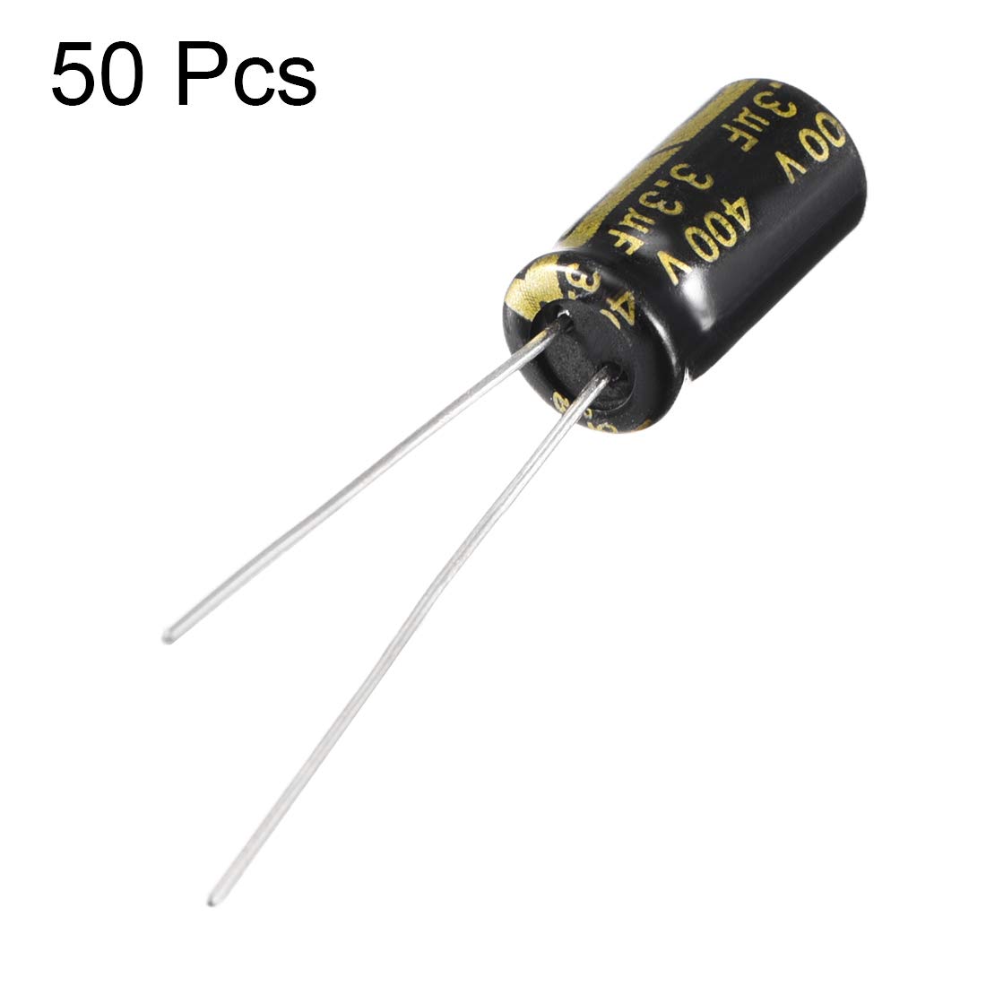 sourcing map 3.3uF 400V condensateur électrolytique 50pc 6x12mm