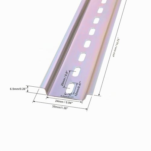 Sourcingmap rail DIN acier 400 mm lot 2