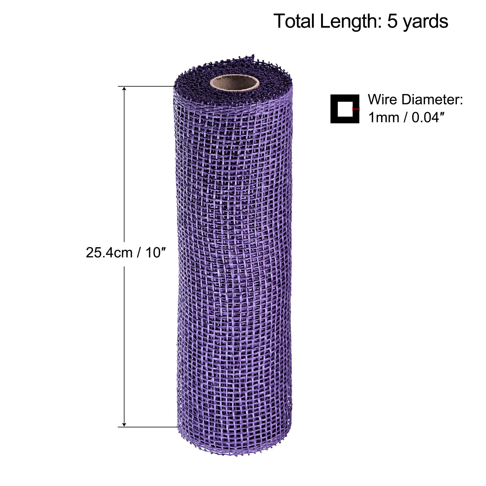 sourcing map Home Garden ruban toile jute violet 10 pouces 5 yards