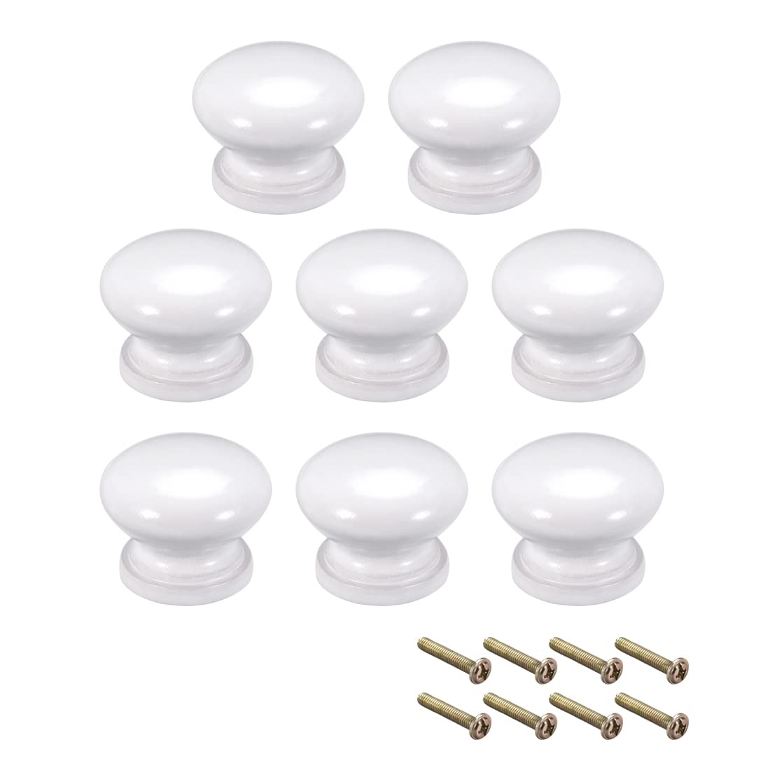 Sourcing Map Home & Garden bouton bois blanc 24 mm lot de 10