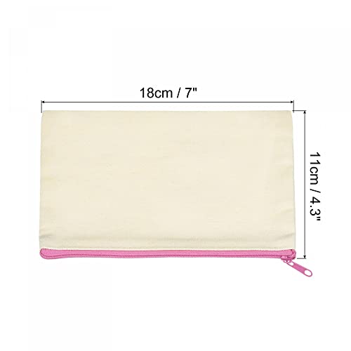 Sourcingmap Office pochette toile zip rose 18x11 cm 4 pcs