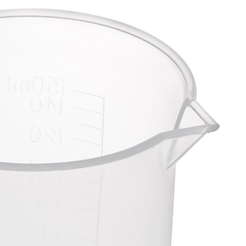 Sourcing Map Bécher gradué plastique 150ml lot 11 transparent