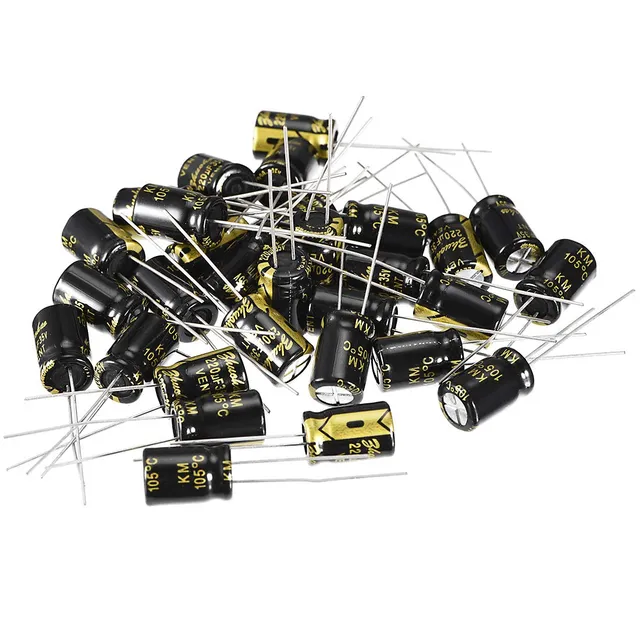 sourcing map condensateur électrolytique 220uF 35V 35 pcs 8x12mm