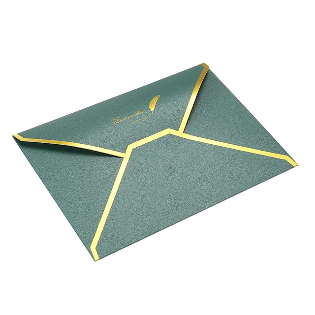 Sourcingmap Enveloppes B6 Vert 13x18cm Lot 20 Bord Doré