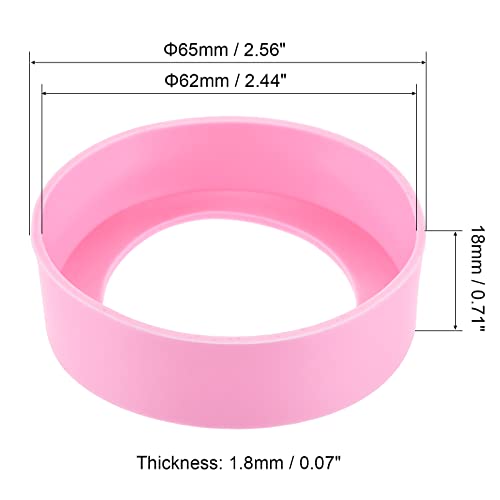 Sourcing Map Home Protège-bouteille Silicone 62mm Rose Lot 2