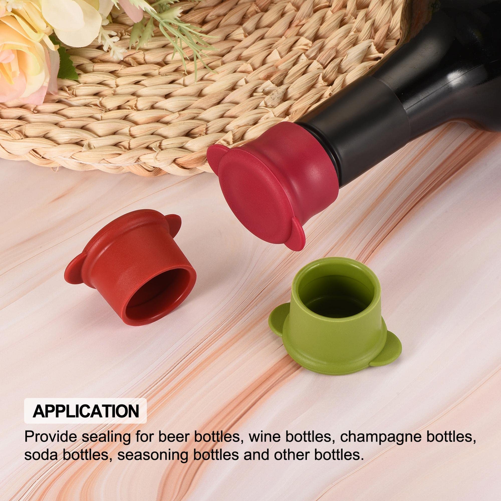 Sourcing map bouchon bouteille silicone 27mm lot 3 étanche