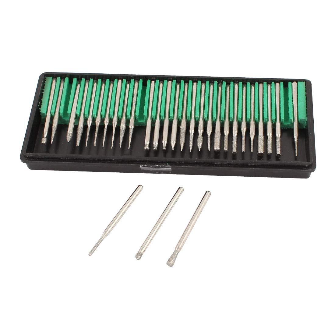 sourcingmap Industrial pointe meulage diamant tige 3mm lot 30