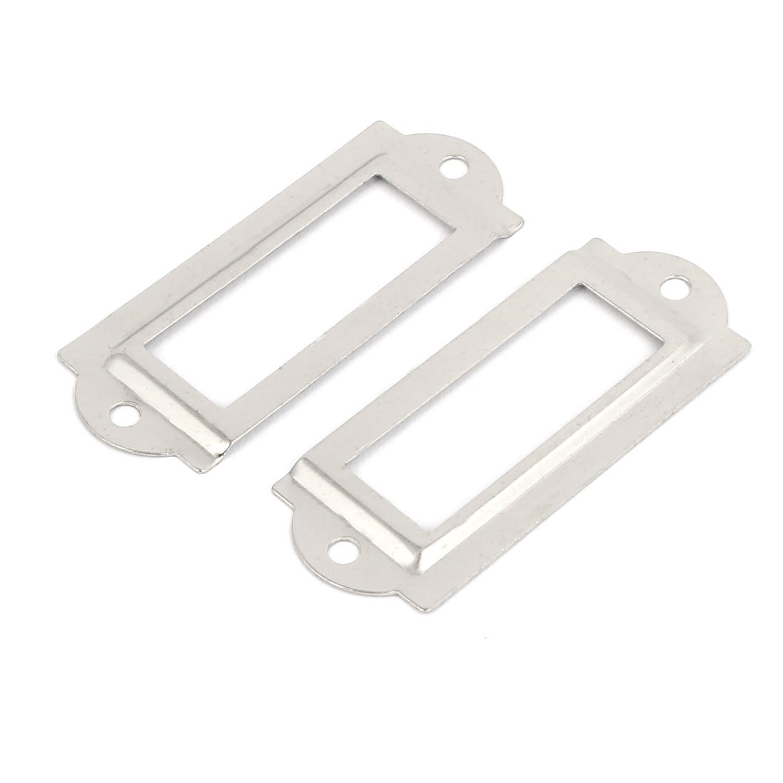 Sourcing Map Porte-étiquette métal argent 59 mm x10