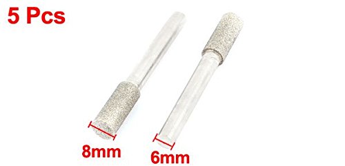 Sourcingmap Pointe diamant cylindrique 8 mm lot de 5