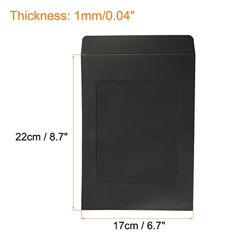 sourcing map A5 enveloppes fenêtre noires 10 pièces 22x17 cm