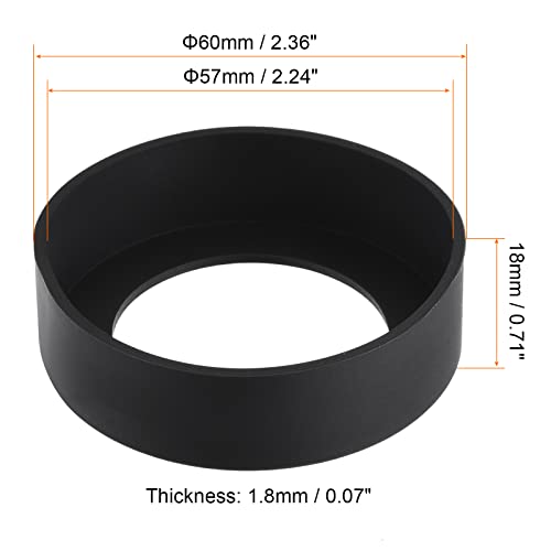 Sourcing Map Protège-bouteille silicone noir 57mm lot 4