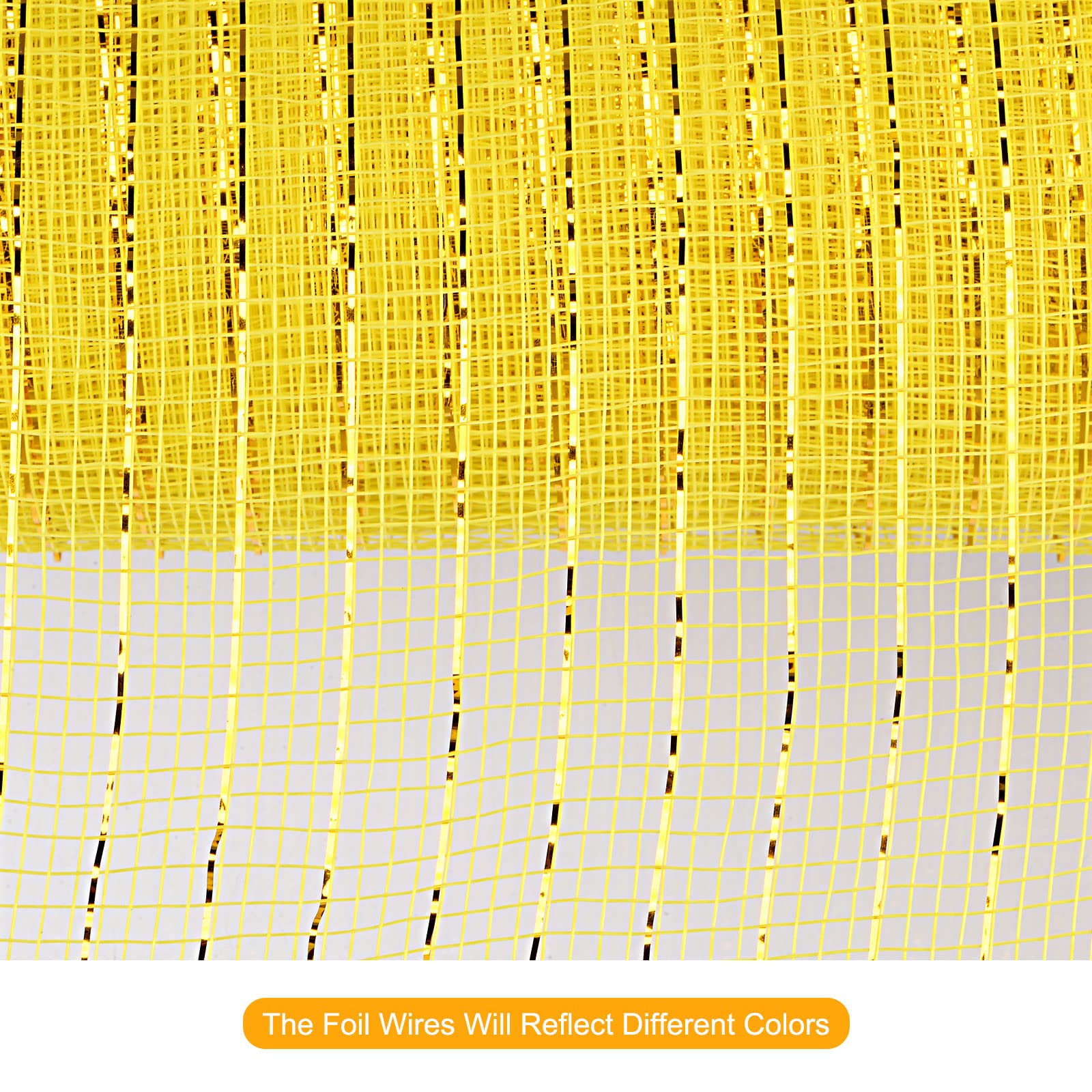 sourcing map Home & Garden ruban maille jaune or 9 m