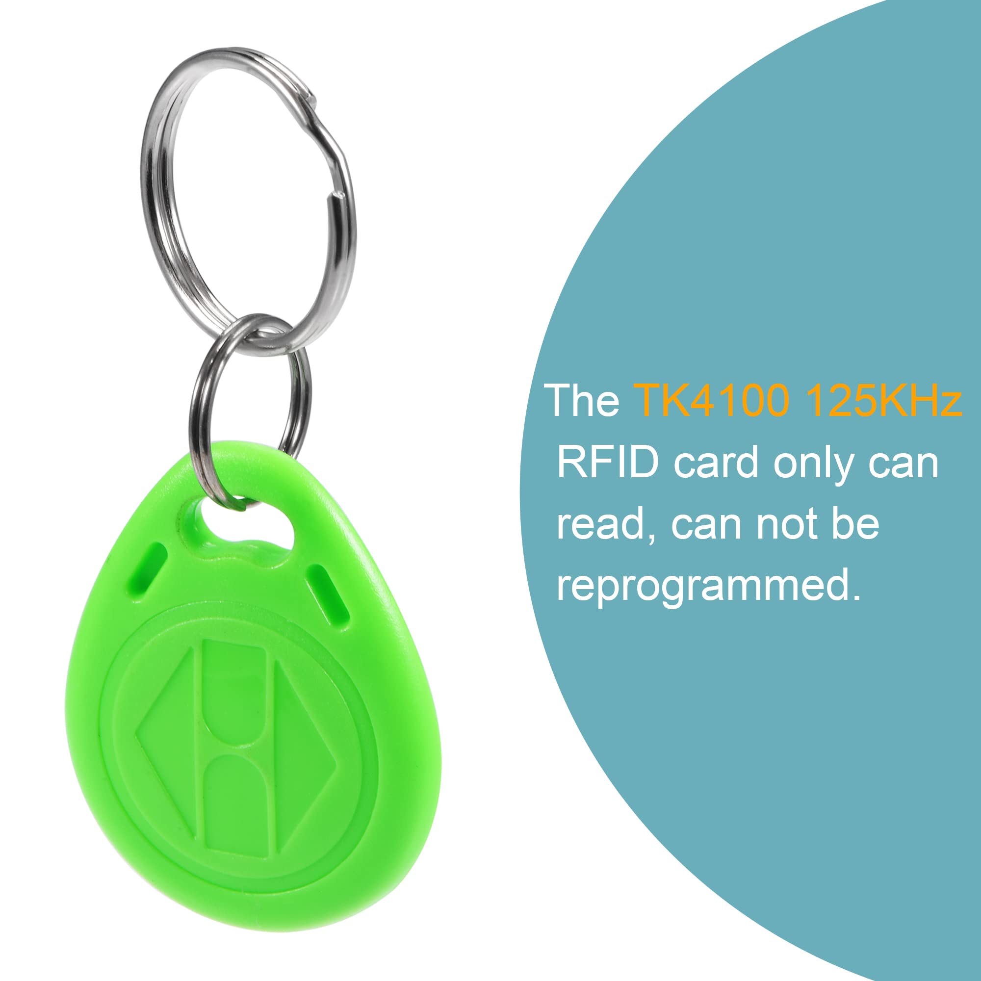 sourcingmap Electronics porte-clés RFID TK4100 vert lot de 10