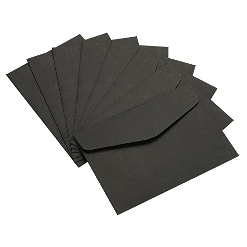 sourcing map Mini Enveloppes Noir 100 pcs 8,2x11,5cm papier
