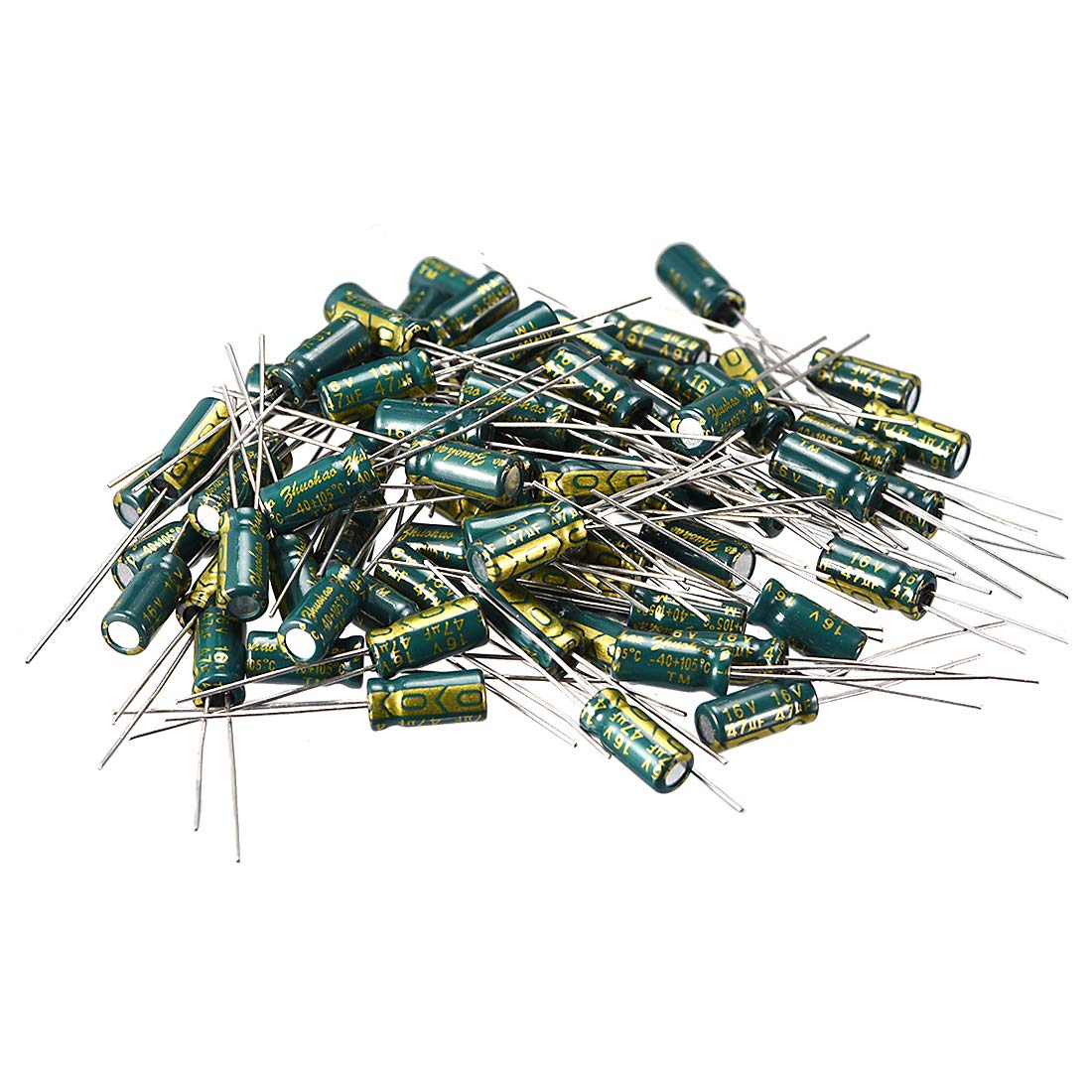 sourcing map 47uF 16V condensateur faible ESR 60 pièces 5x11mm