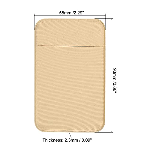sourcing map porte-carte adhésif téléphone jaune lot 3 extensible