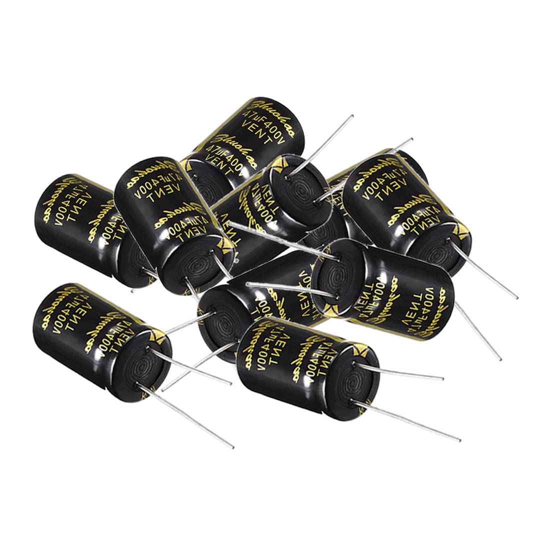 sourcing map 47uF 400V condensateur 10 pcs 16x26mm 105°C