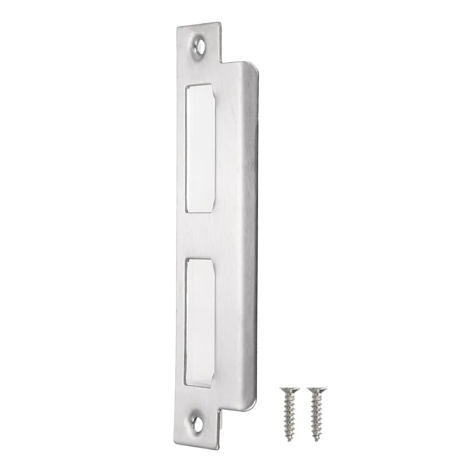 sourcing map Plaque de frappe 145x40mm inox argent