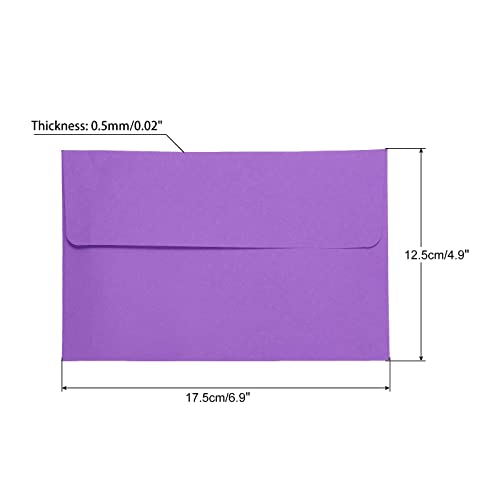 Sourcing Map Mini Enveloppe Papier Violet 12,5x17,5cm x50