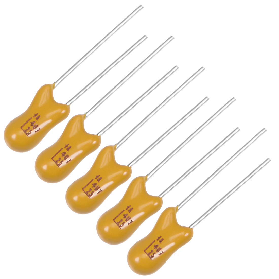 Sourcing Map 4.7uF 25V condensateur tantale 5 pcs radial jaune