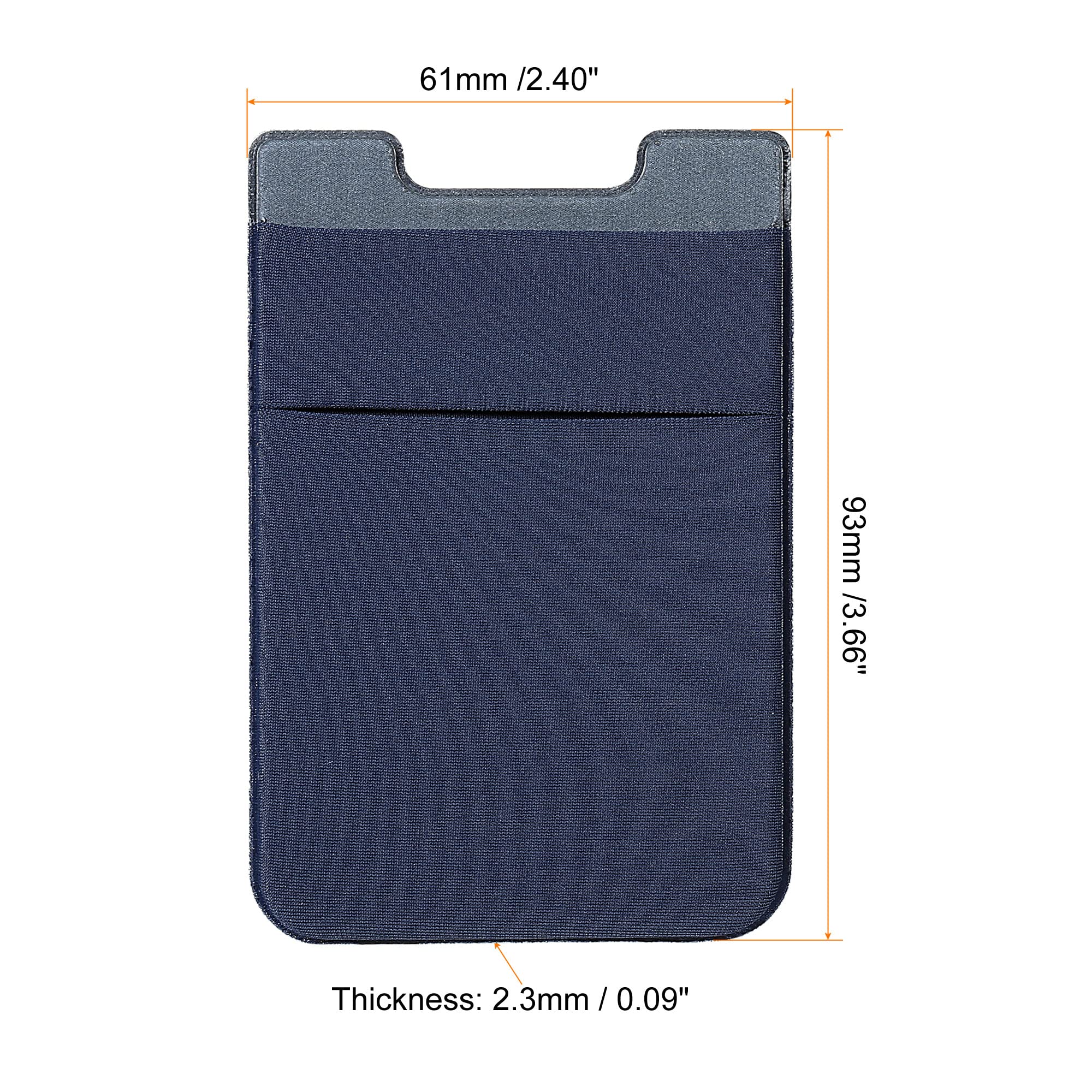 sourcing map Electronics porte-cartes adhésif bleu marine lot 2 spandex