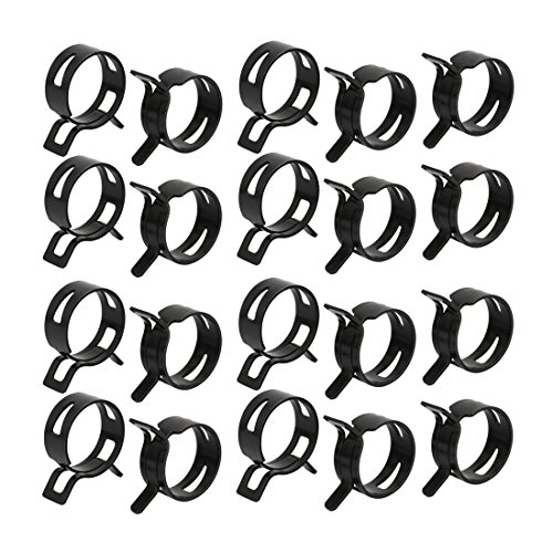 Sourcing Map Collier Serrage Ressort 26mm Lot de 20 Noir