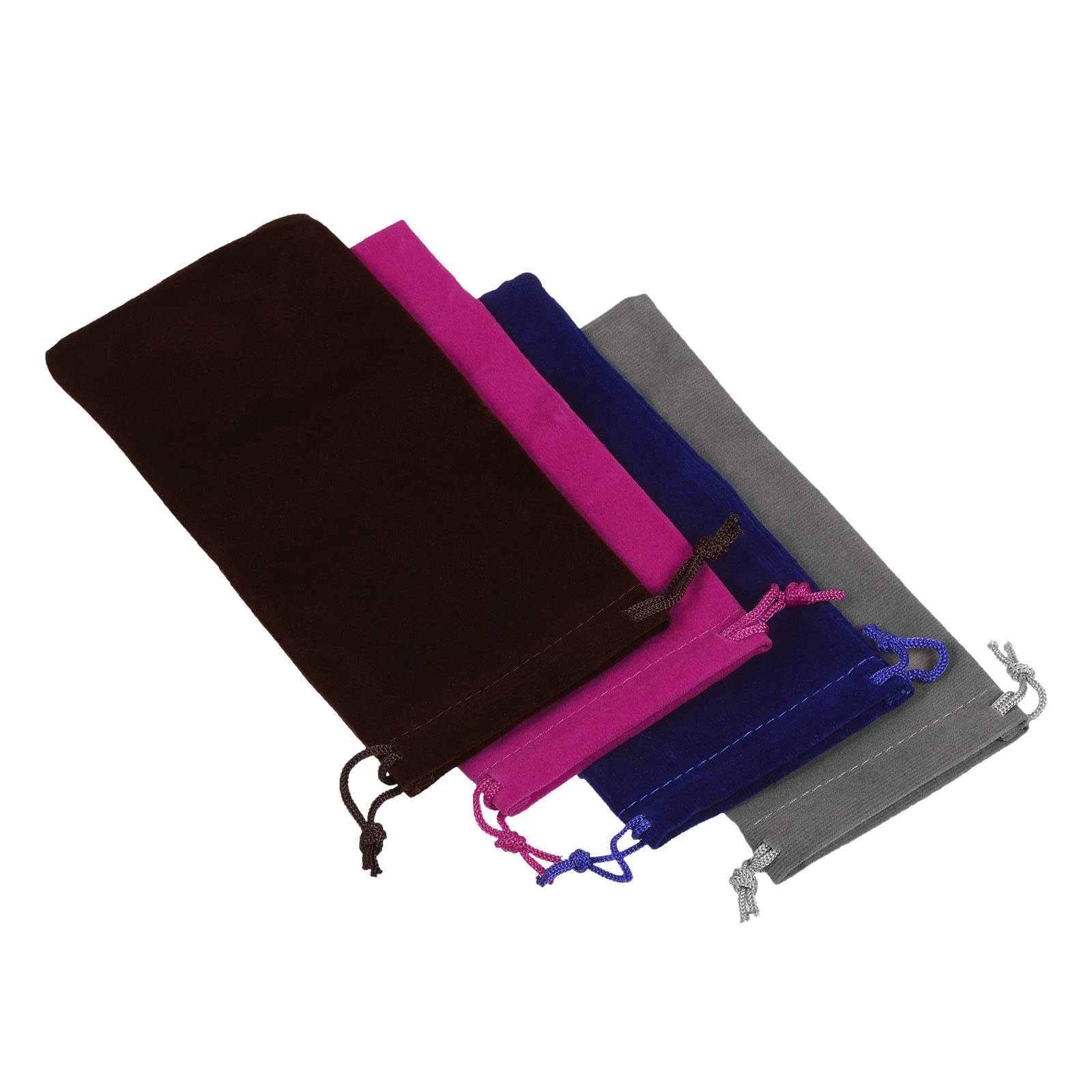 sourcingmap Pochette Flanelle 17x8cm x4 Cordon Bijoux