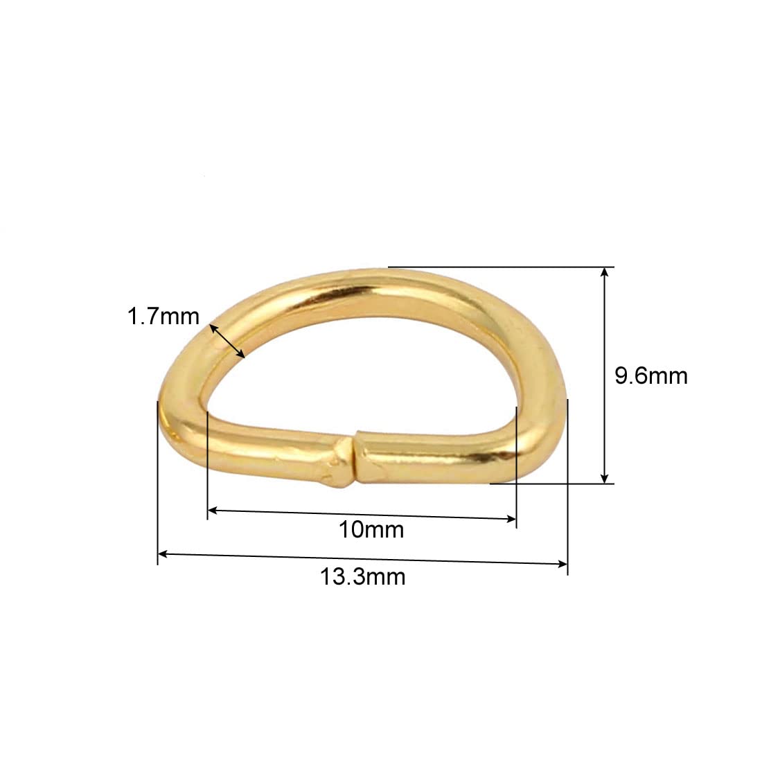 Sourcing Map Anneaux D 10mm fer soudé lot 10 boucles