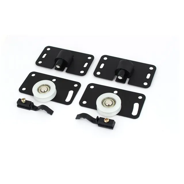 Sourcing Map Roulette Porte Coulissante 30mm Lot de 2 Noir