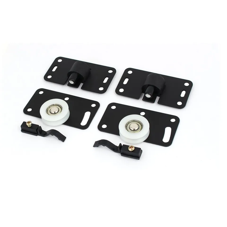 Sourcing Map Roulette Porte Coulissante 30mm Lot de 2 Noir