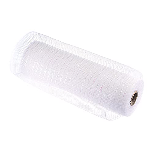 sourcing map Home & Garden ruban maille blanc irisé 9 m