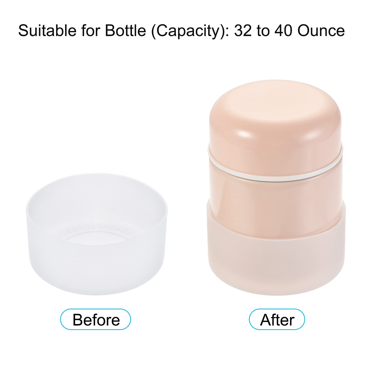 SOURCINGMAP Home & Garden protège-bouteille silicone translucide antichoc