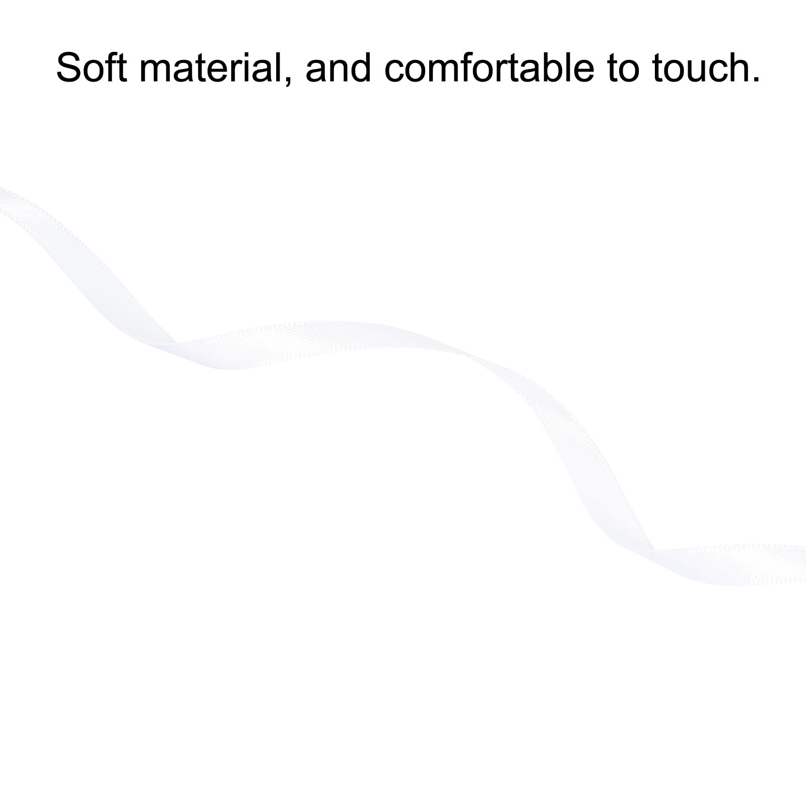 Sourcing Map ruban satin blanc 7mmx91,4m rouleau mariage