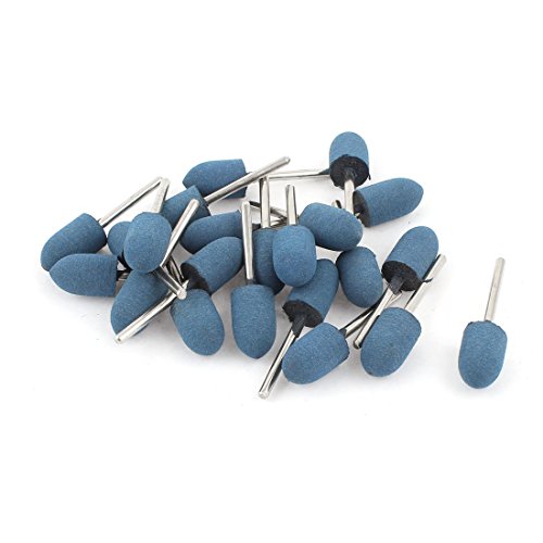 SOURCINGMAP meule tige caoutchouc cône 12mm bleu lot 22