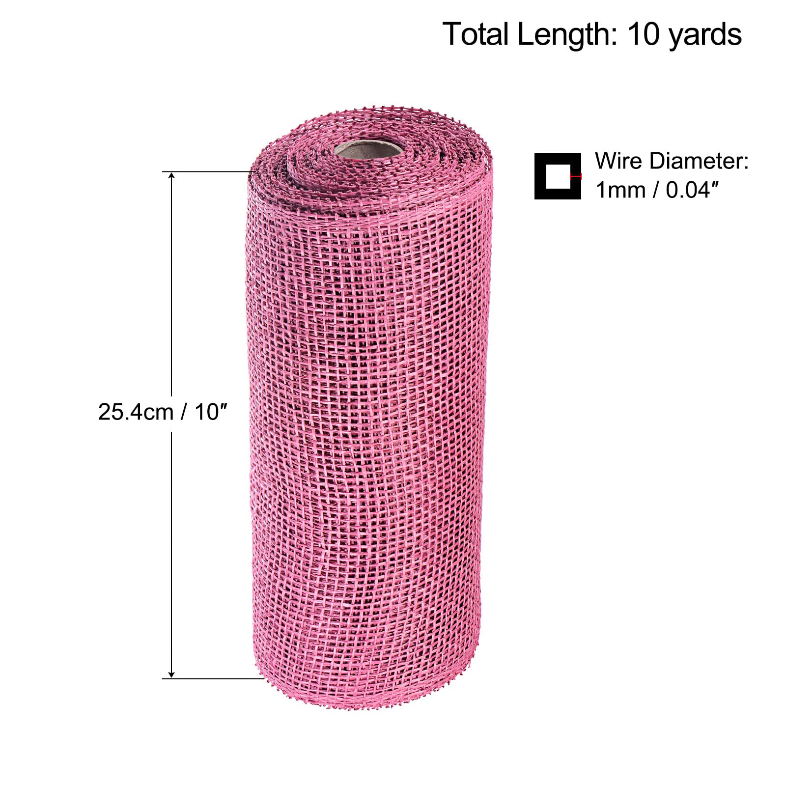 Sourcingmap Home & Garden ruban toile de jute rose 25,4 cm x 9 m