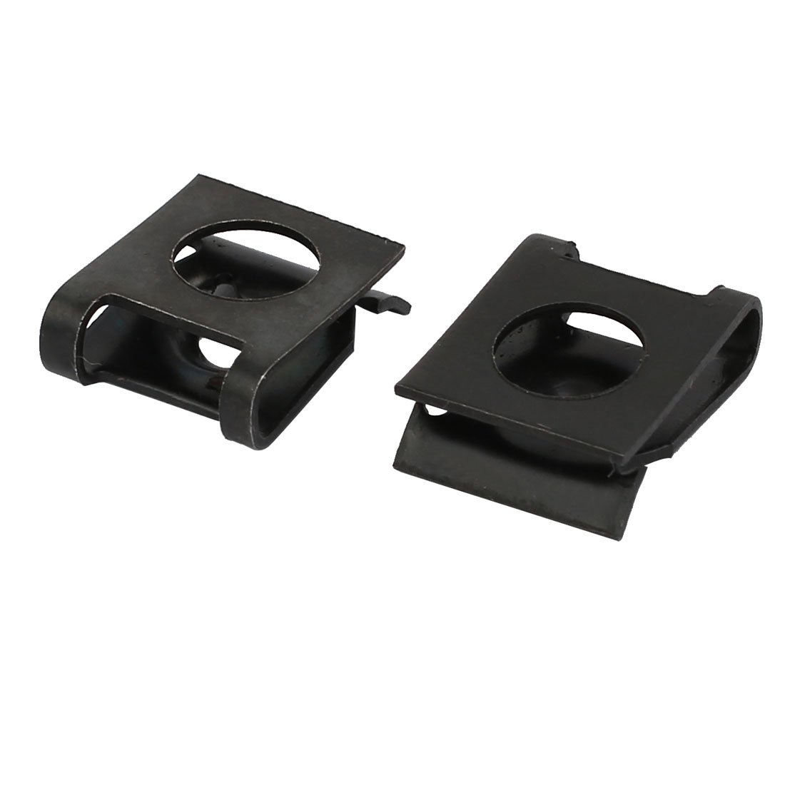 sourcing map Automotive clips écrou U M5 20 pièces noir