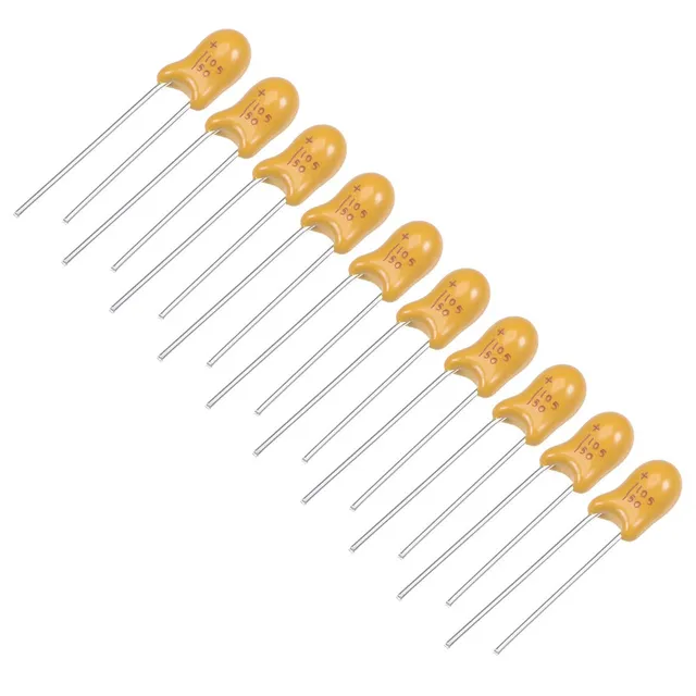 Sourcing Map 1uF 50V condensateur tantale radial 10 pcs