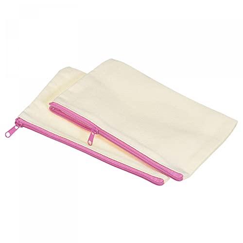 Sourcingmap Office pochette toile zip rose 18x11 cm 4 pcs