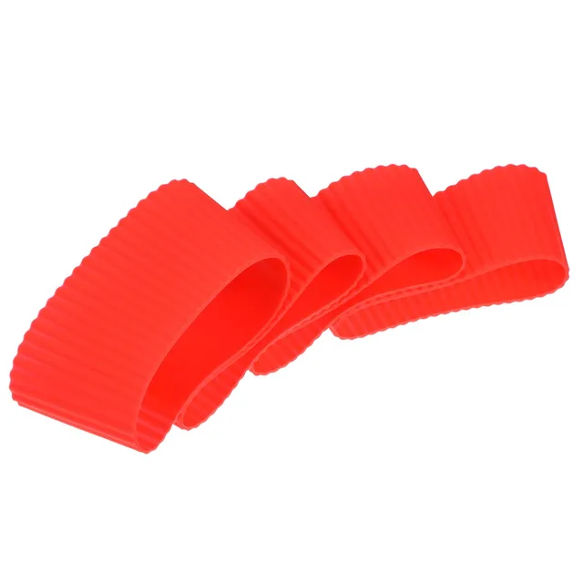 sourcingmap Home & Garden housse tasse silicone rouge lot 4 antidérapant