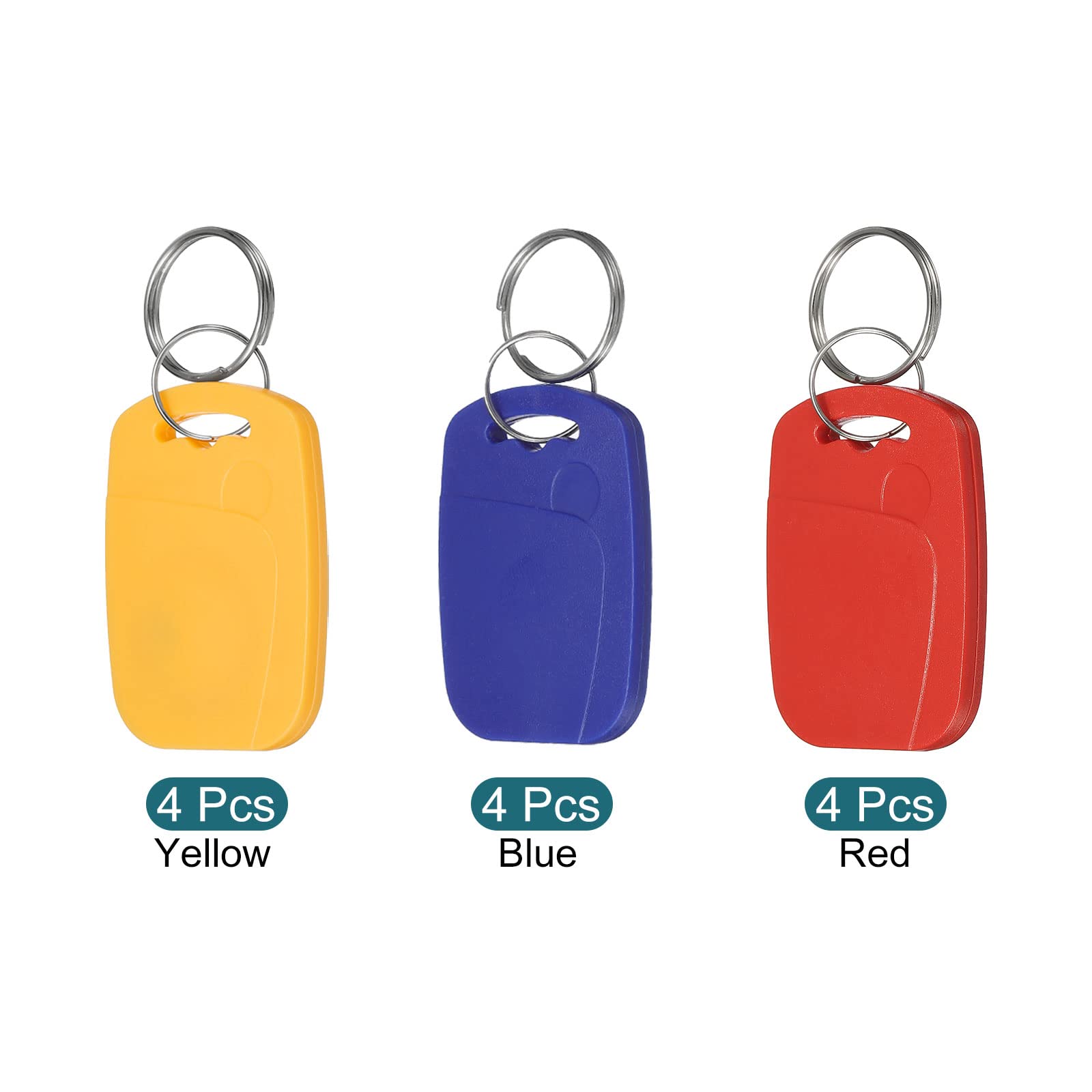 Sourcing Map M1 porte-clés RFID 3 couleurs lot 12 13,56 MHz