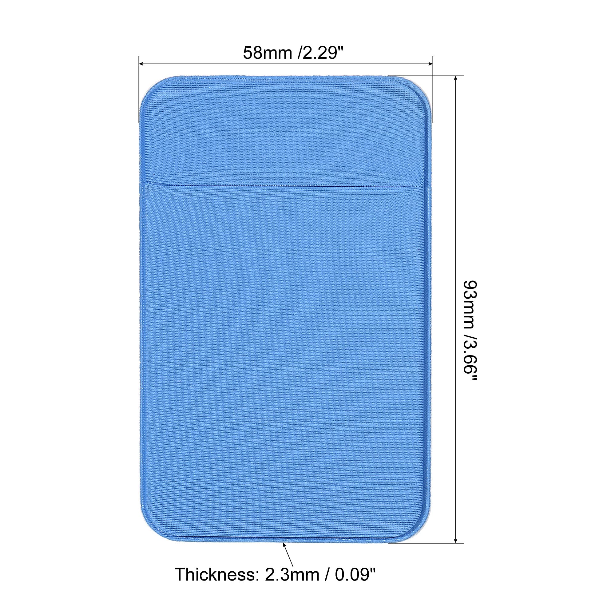 Sourcingmap Office porte-carte spandex bleu x3