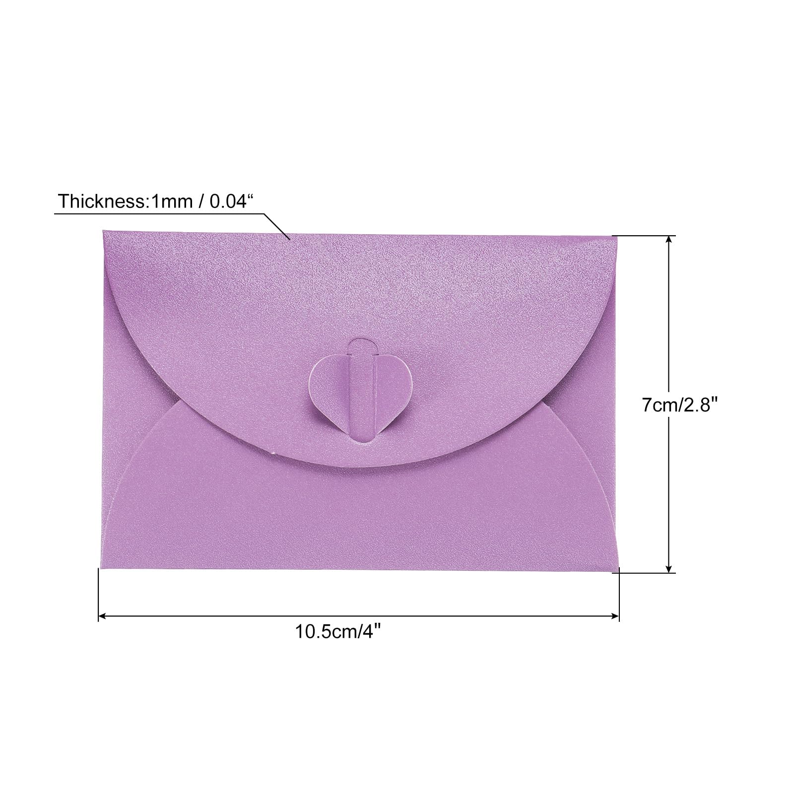 sourcing map Office mini enveloppes papier violet cœur 24 pièces