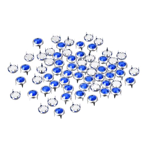Sourcingmap Clous strass verre bleu foncé 6 mm lot 100 à griffes