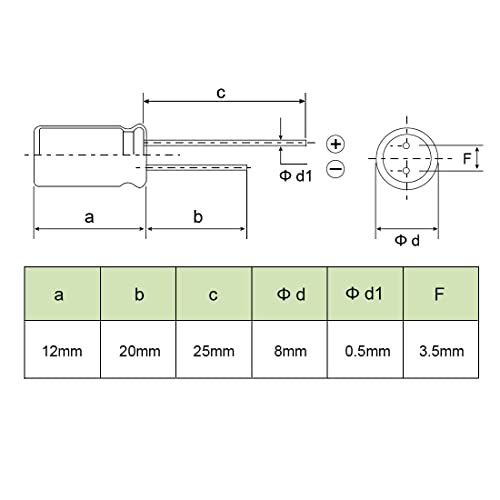 Sourcingmap Industrial 4.7uF 400V condensateur électrolytique 50 pcs